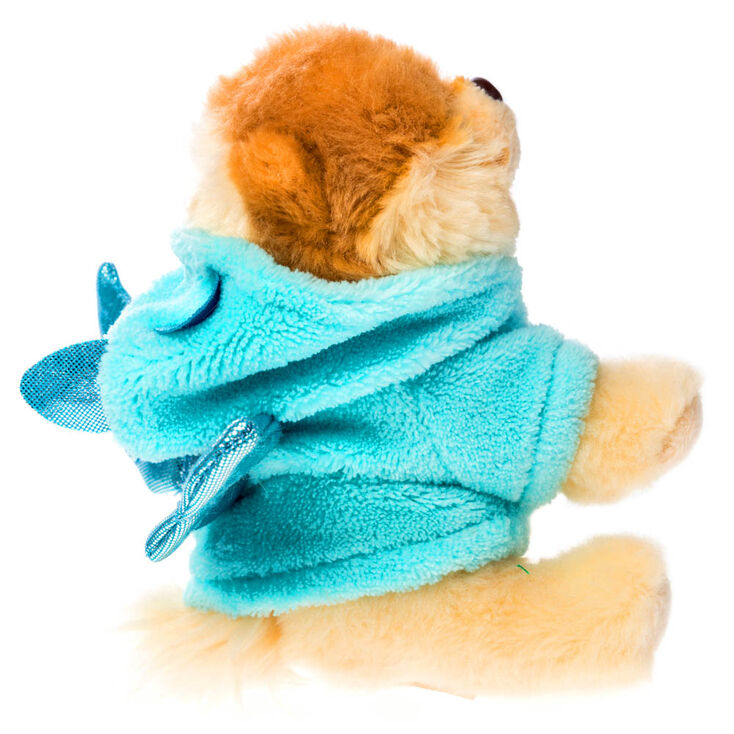Petite peluche Boo avec sweat &agrave; capuche bleu dragon,