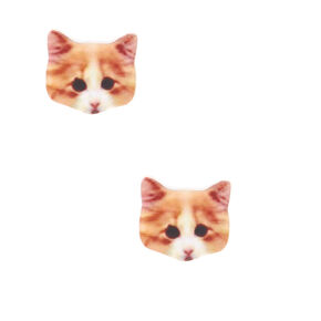 Tabby Cat Stud Earrings,