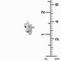 Silver-tone Cubic Zirconia Cross Clip-On Earrings - 3 Pack,