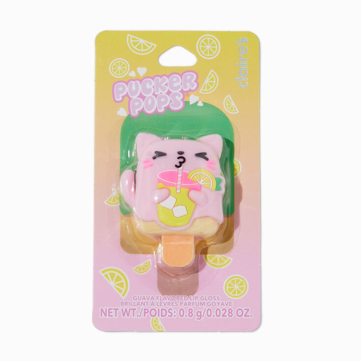 Pucker Pops&reg; Lemonade Cat Lip Gloss - Guava,