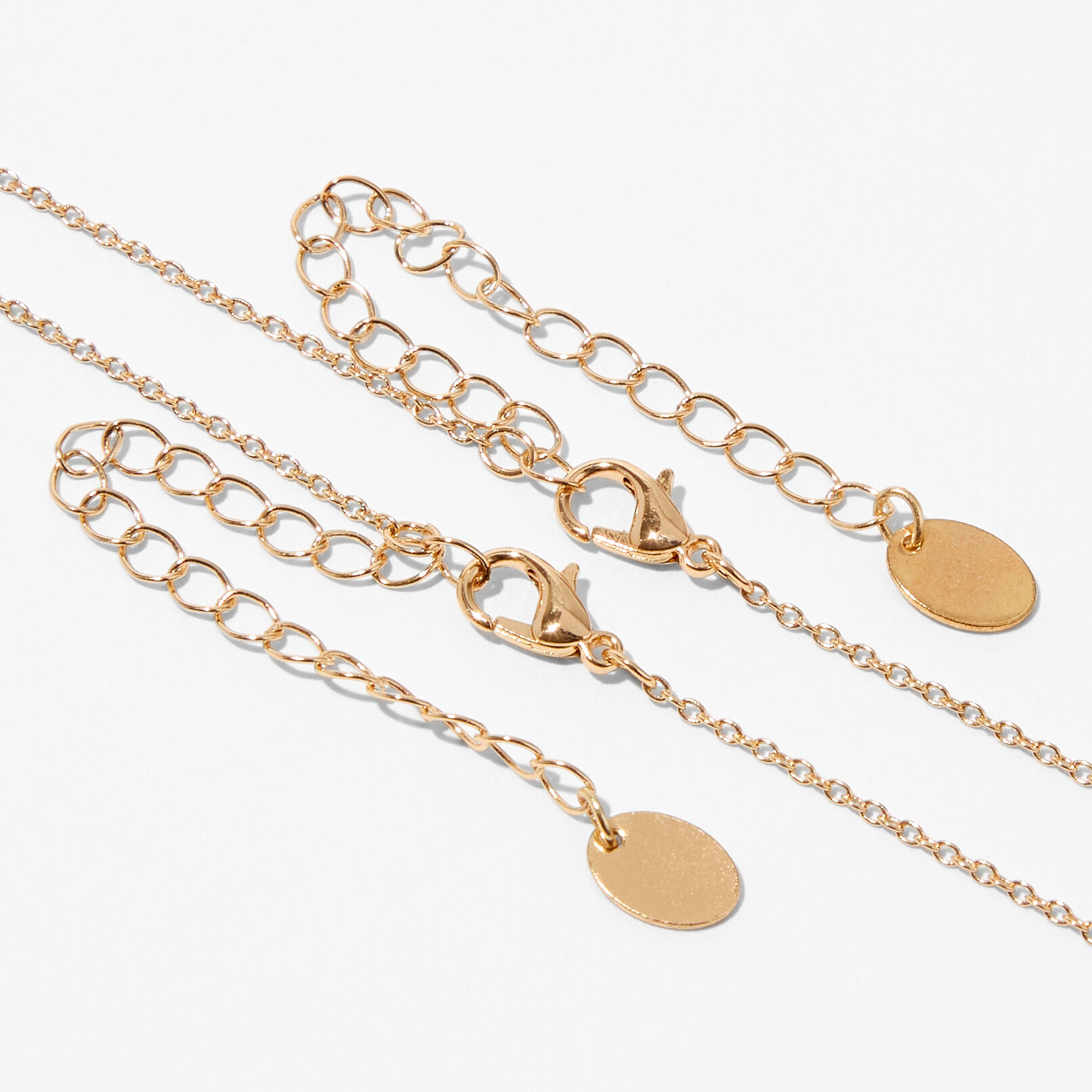 Colliers à pendentif avec strass mystiques brillants roses best friends couleur dorée (lot de 2),
