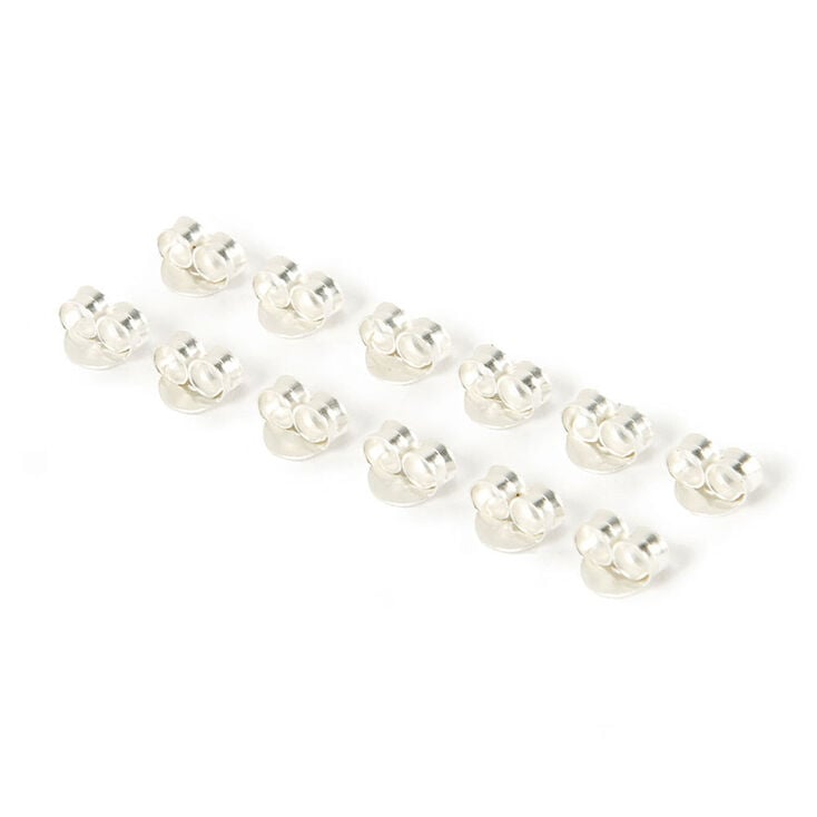 Sterling Silver Replacement Earring Backs - 12 Pack