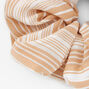 Tan &amp; White Striped Giant Hair Scrunchie,