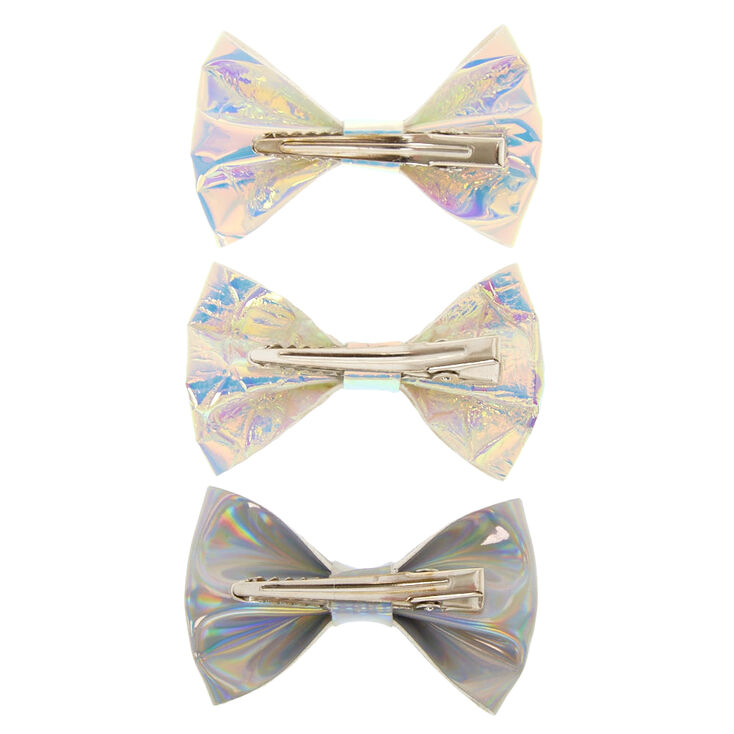 Holographic Hair Bow Clips 3 Pack,