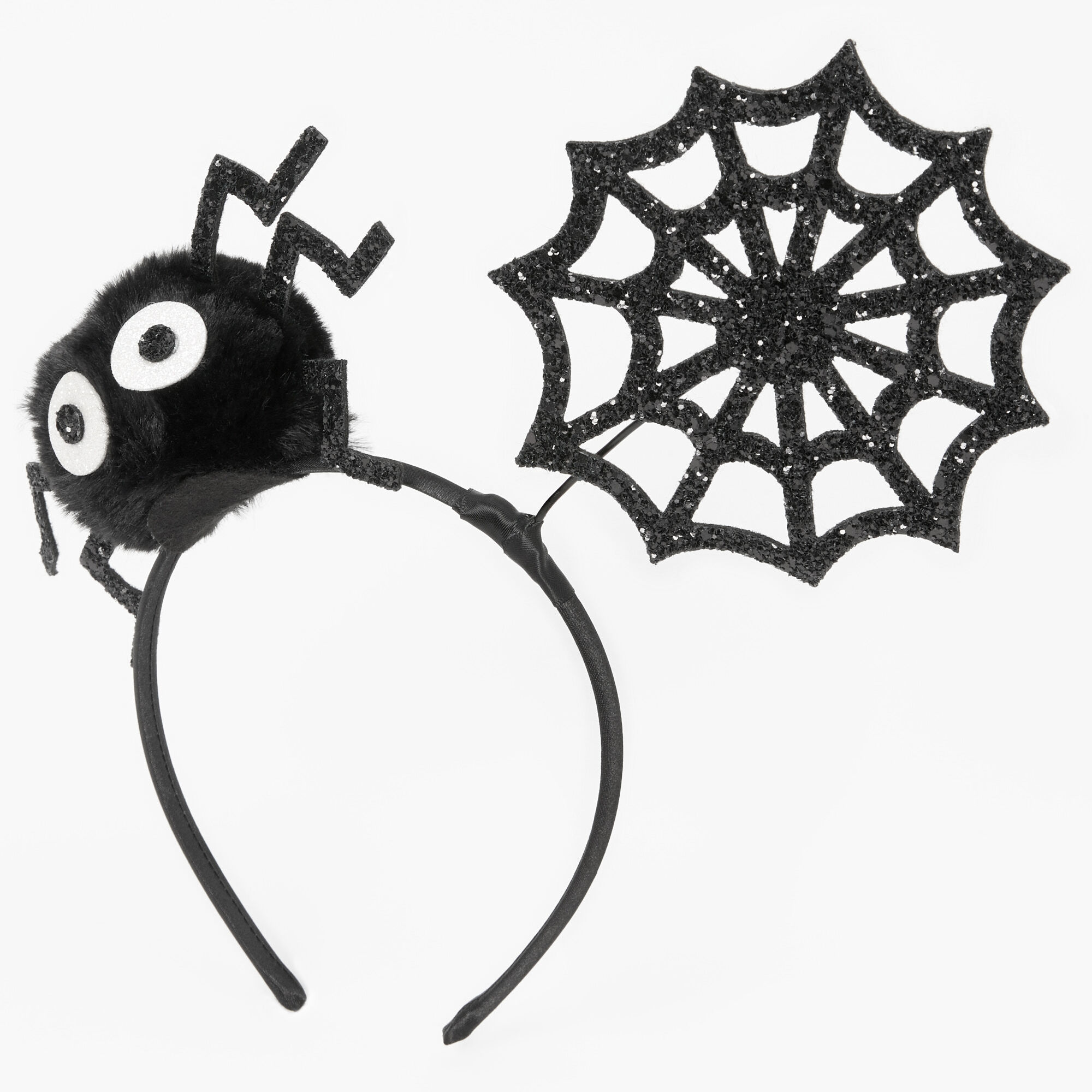 Giant Plush Spider Headband - Black