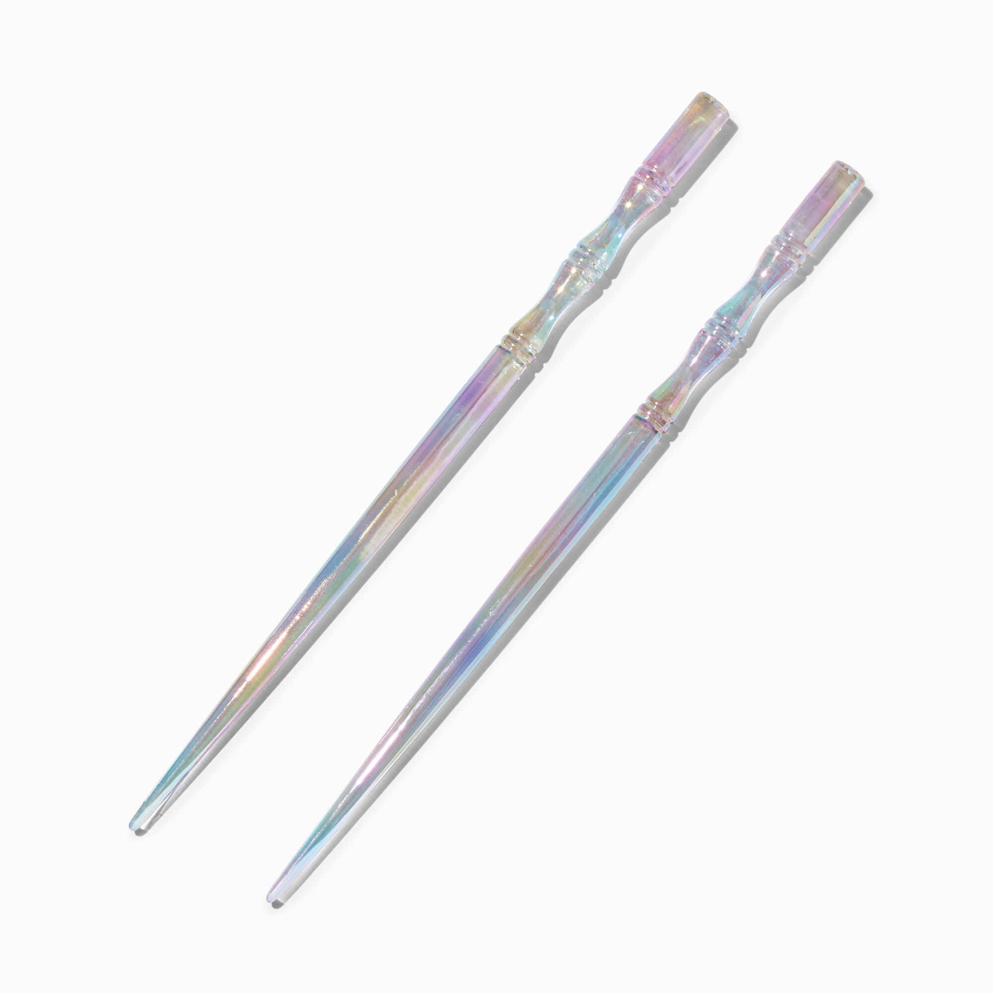 Claire's Baguettes à cheveux iridescentes - Lot de 2