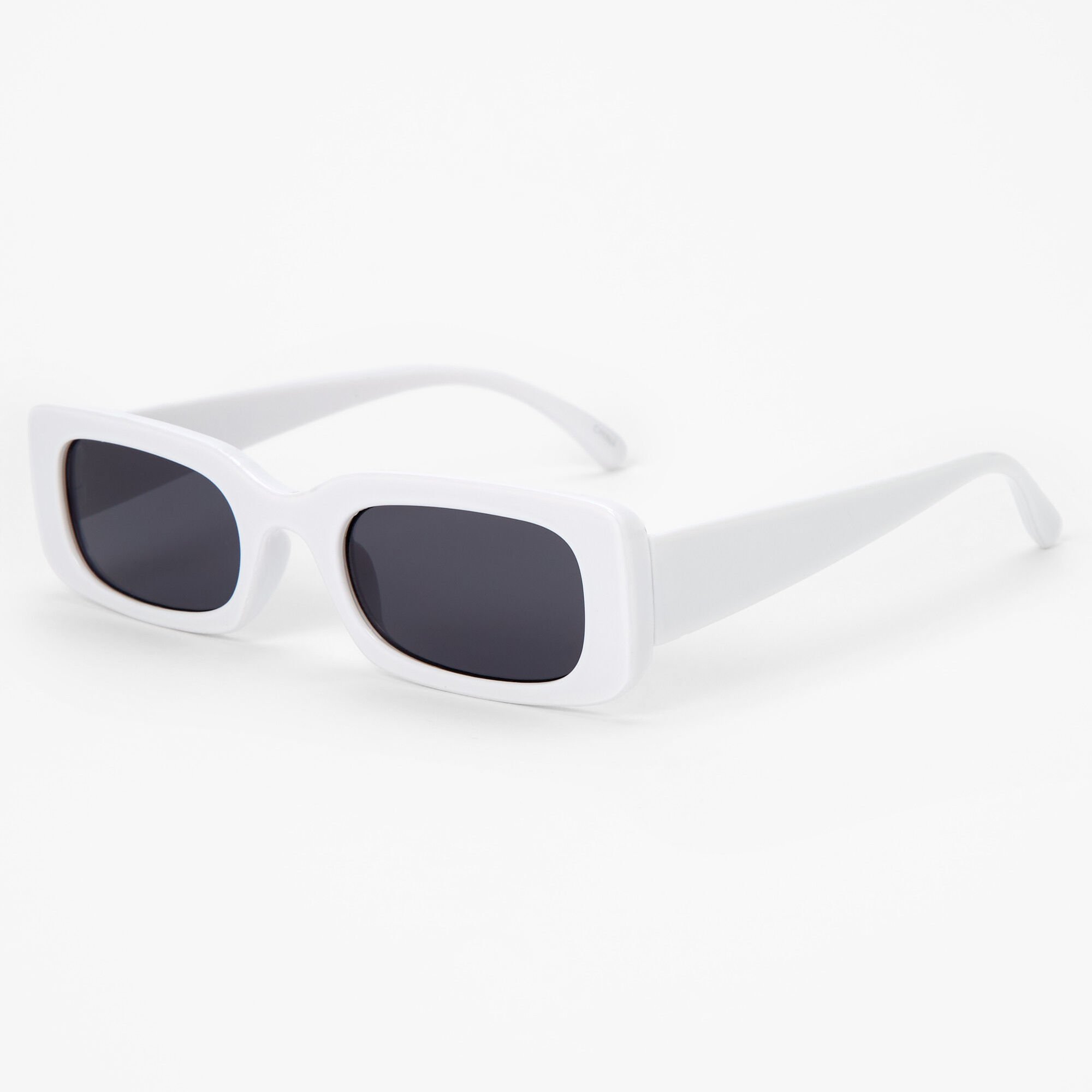 View Claires Rectangular Retro Sunglasses White information
