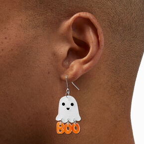 BOO! Glitter Ghost 1&quot; Drop Earrings,