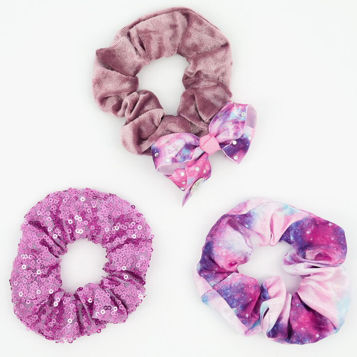 JoJo Siwa Pastel Ombre Hair Scrunchies &ndash; Purple, 3 Pack,