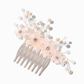Blush Pink Pearl Flower Hair Comb,