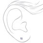 C LUXE by Claire&#39;s Sterling Silver Cubic Zirconia 4MM Round Stud Earrings,