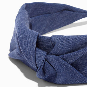 Blue Denim Knotted Headband,