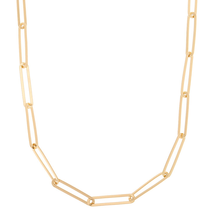 Claire's Collier à chaîne à maillons ovales couleur doré
