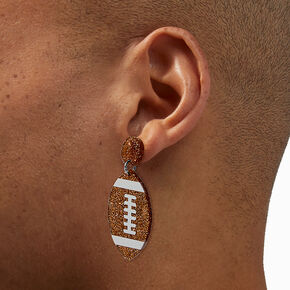 Glitter Football Drop Earrings,
