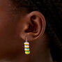Rainbow Donut Stack Drop Earrings,