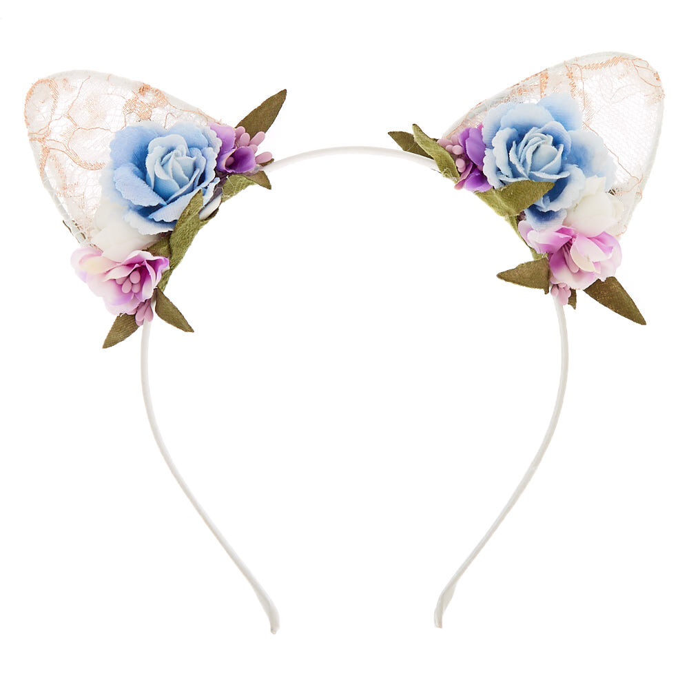 Flower Lace Cat Ears Headband,