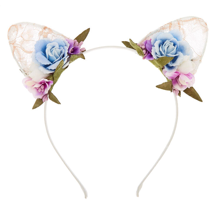Flower Lace Cat Ears Headband,