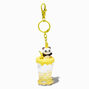 Panda Banana Water-Filled Glitter Keychain,