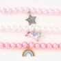 Claire&#39;s Club Pink Unicorn Beaded Stretch Bracelets - 3 Pack,