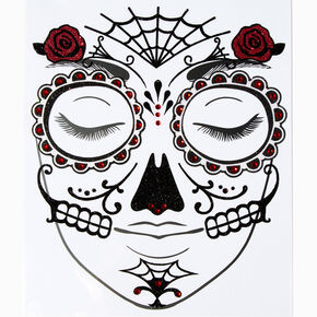 Day of the Dead Gemstone &amp; Glitter Face Stickers,