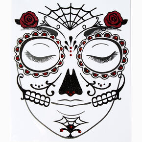 Day of the Dead Gemstone &amp; Glitter Face Stickers,