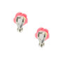 Tropical Flower Clip On Earrings - Pink,