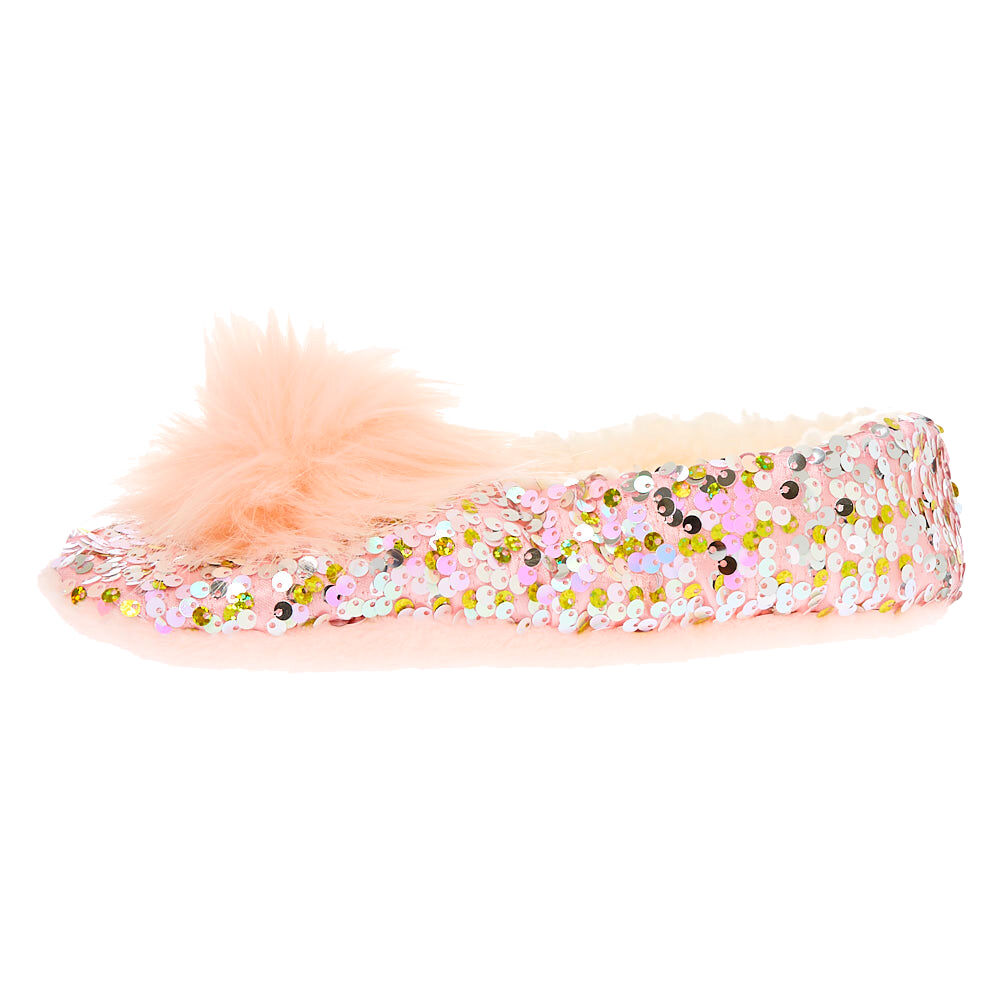 Reversible sequin slippers sale