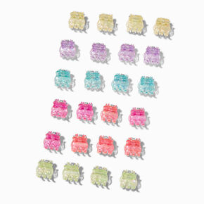 Claire&#39;s Club Rainbow Mini Hair Claws - 24 Pack,