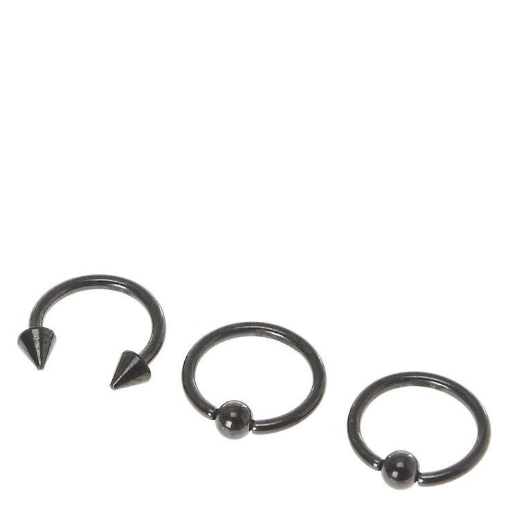 Claire's Lot de 3 créoles pour cartilage à pointes