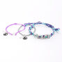 Sky Brown&trade; Peace Braided bracelets &ndash; Purple, 3 pack,