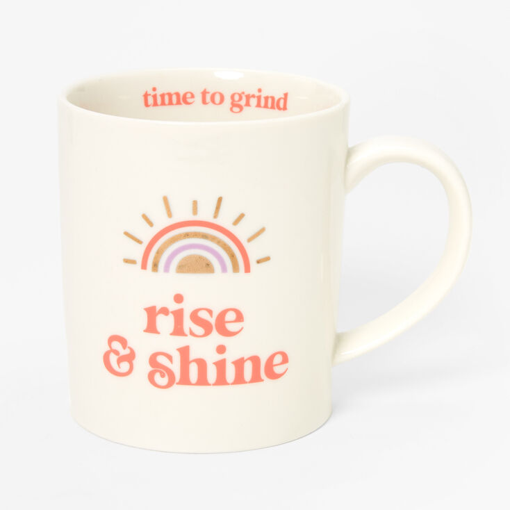 Rise &amp; Shine Ceramic Mug - White,