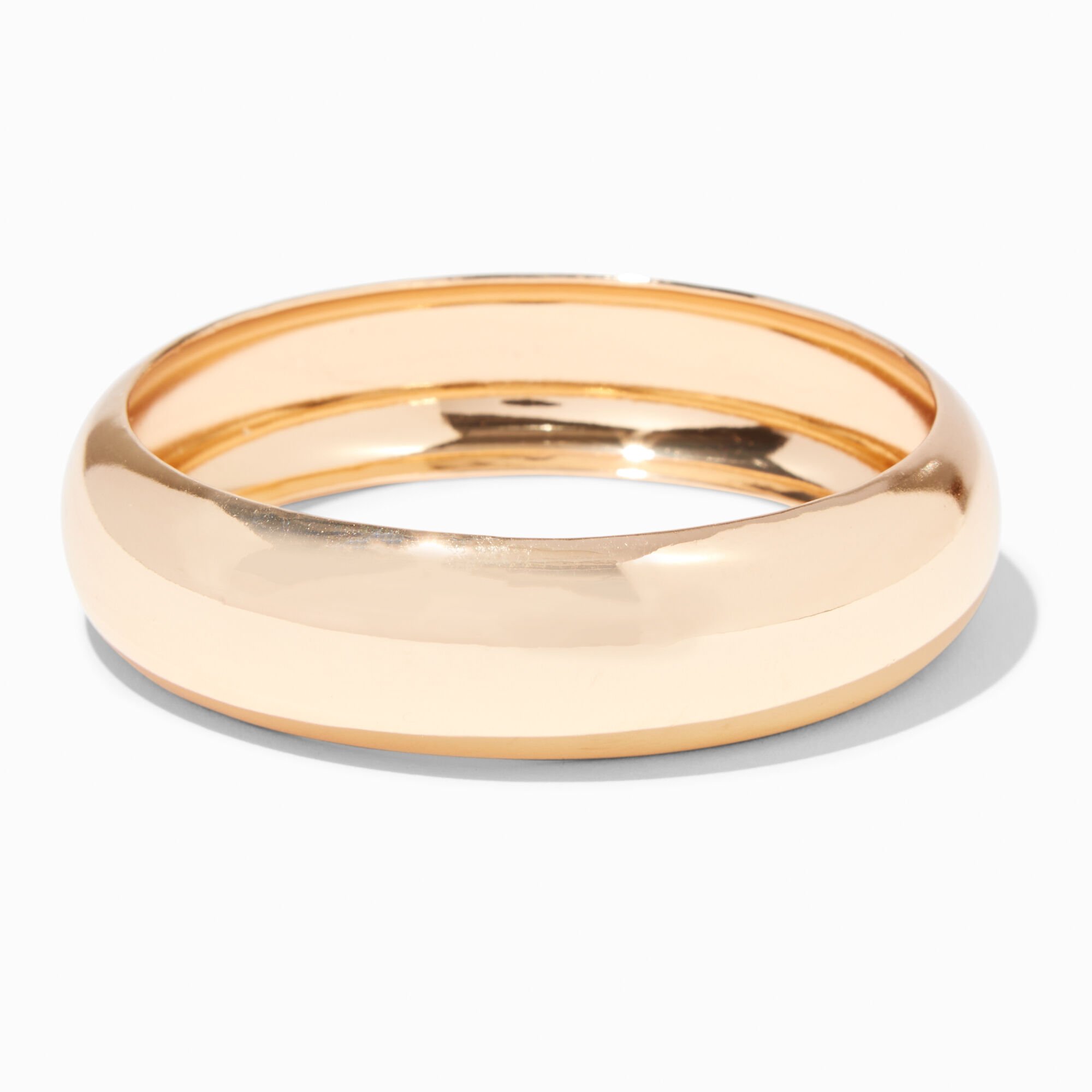 View Claires Tone Chunky Bangle Bracelet Gold information