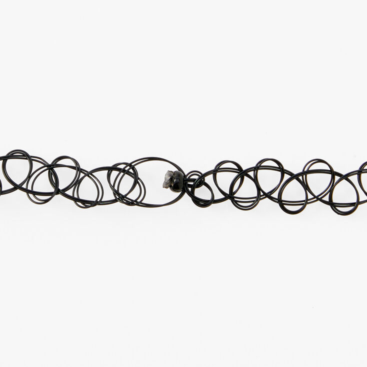 Black Cat Mood Tattoo Choker Necklace,