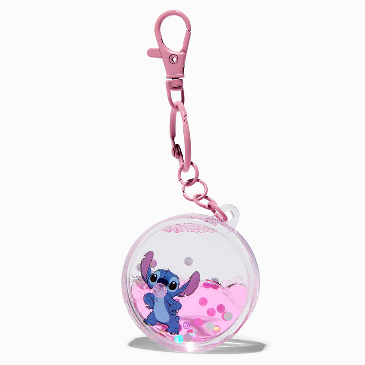 Disney Stitch Pink Water-Filled Keychain,