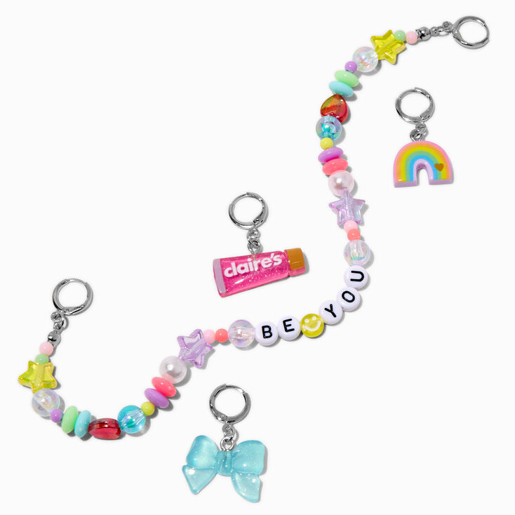 DIY &quot;Be You&quot; Lavender Beaded Shoelace Charm Kit,
