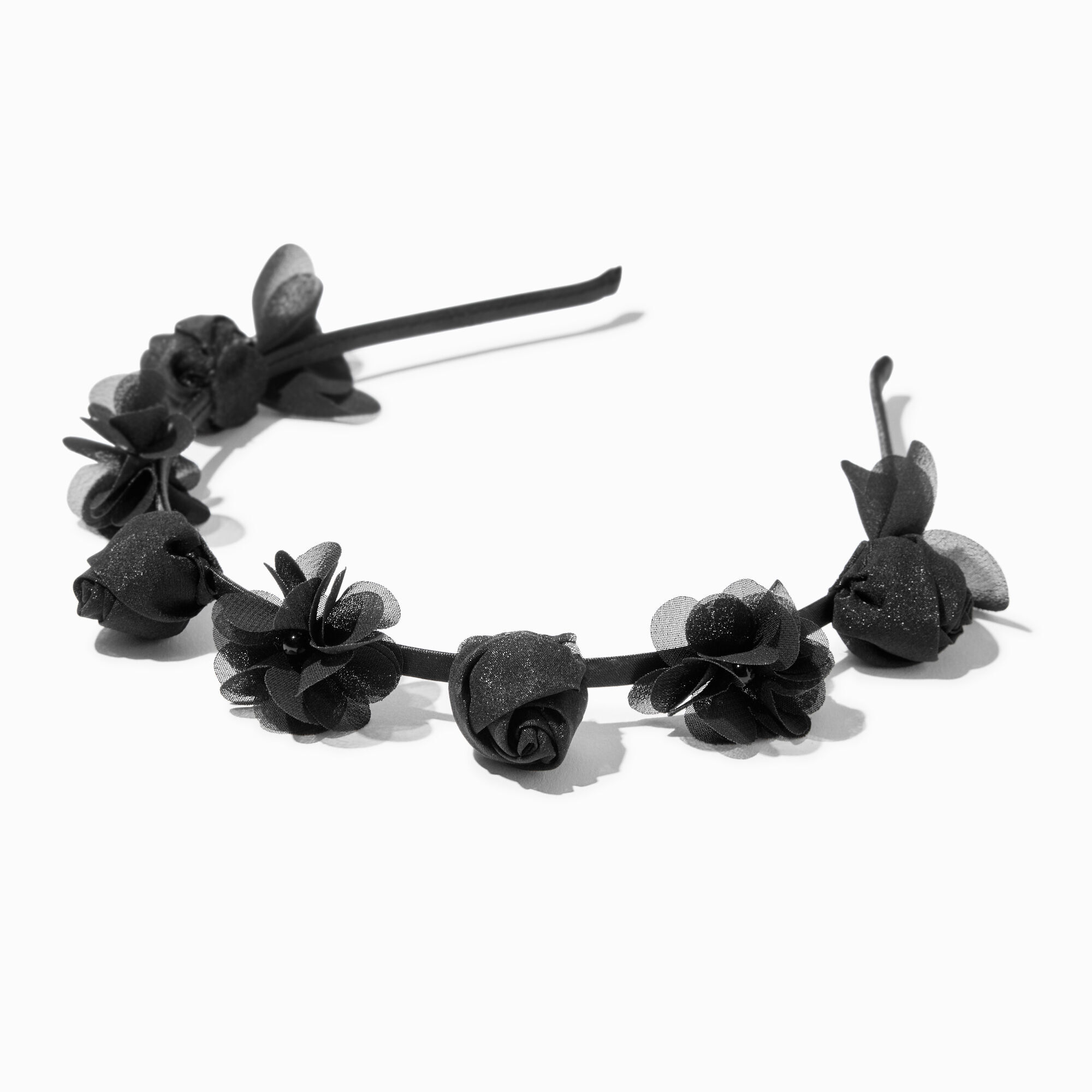 View Claires Floral Embellished Headband Black information