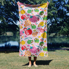 Hello Kitty&reg; Fruit Bunch Printed Beach Towel &#40;ds&#41;,