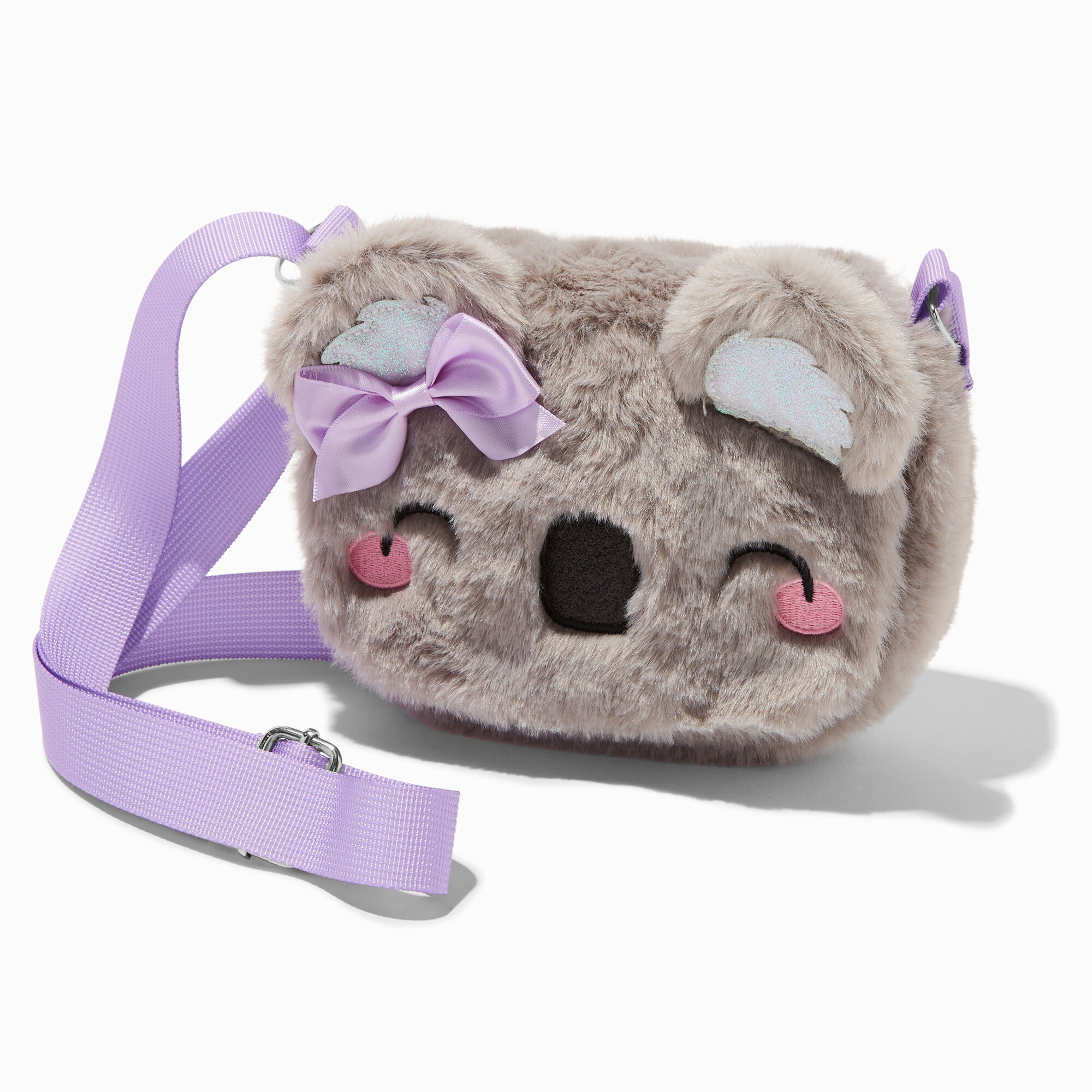 View Claires Club Furry Koala Crossbody Bag information