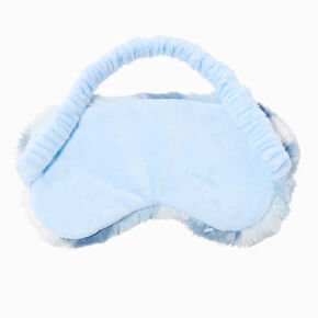 Blue Multicolored Furry Sleeping Mask,