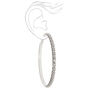 Silver 80MM Mesh Hoop Earrings,