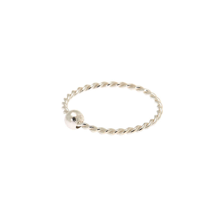 Sterling Silver 22G Twist Nose Ring,