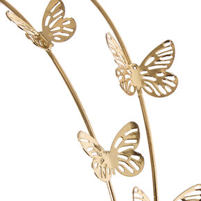 Gold Double Row Butterfly Headband,