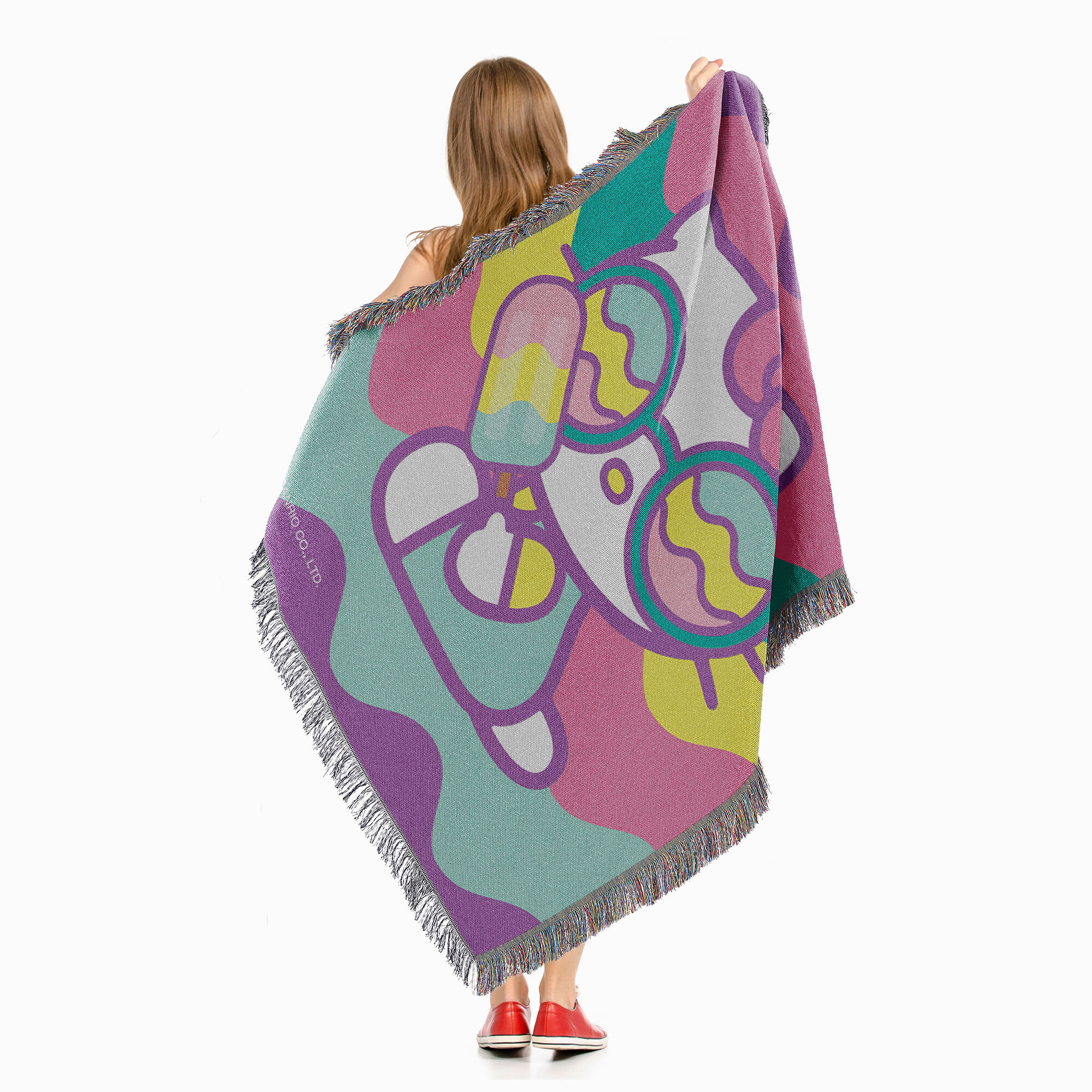 Hello Kitty® Cool Kitty Woven Tapestry Throw Blanket (ds),