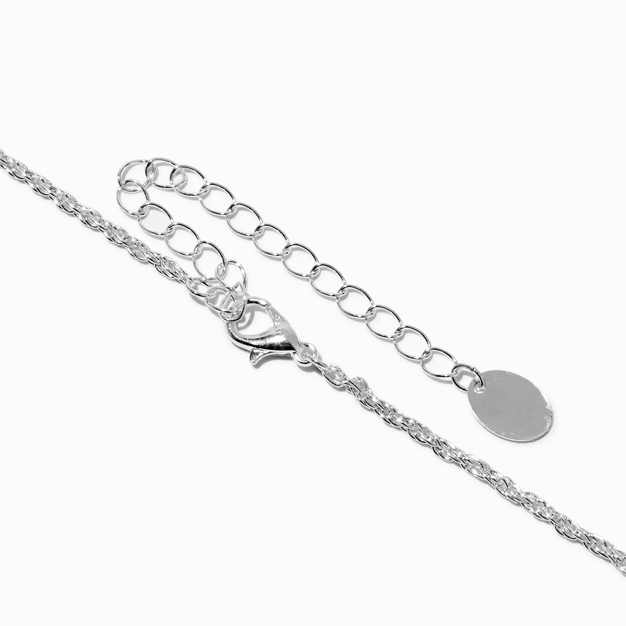 Mixed Metal Pavé Heart Pendant Necklace,
