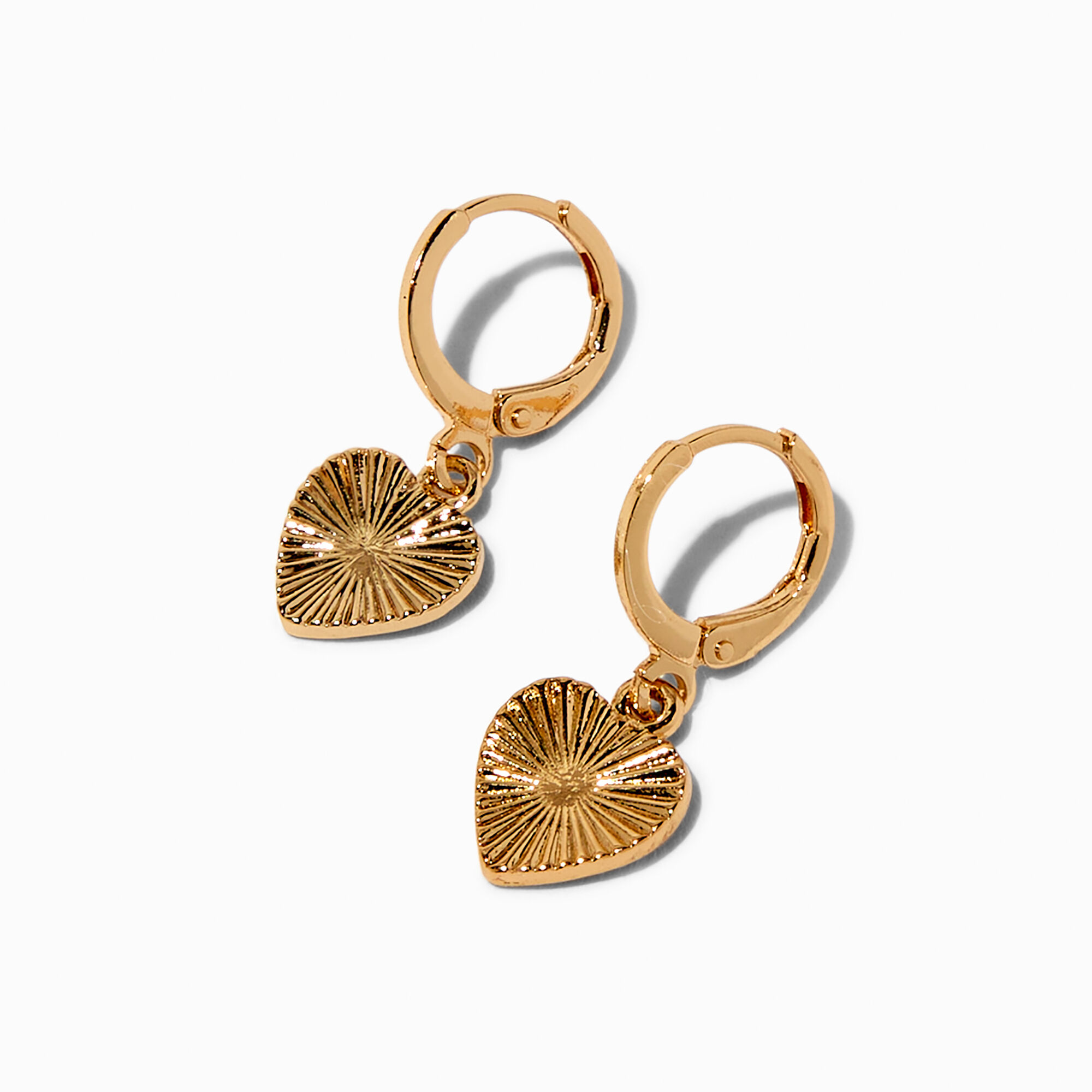 Claire's heart hoop earrings hot sale