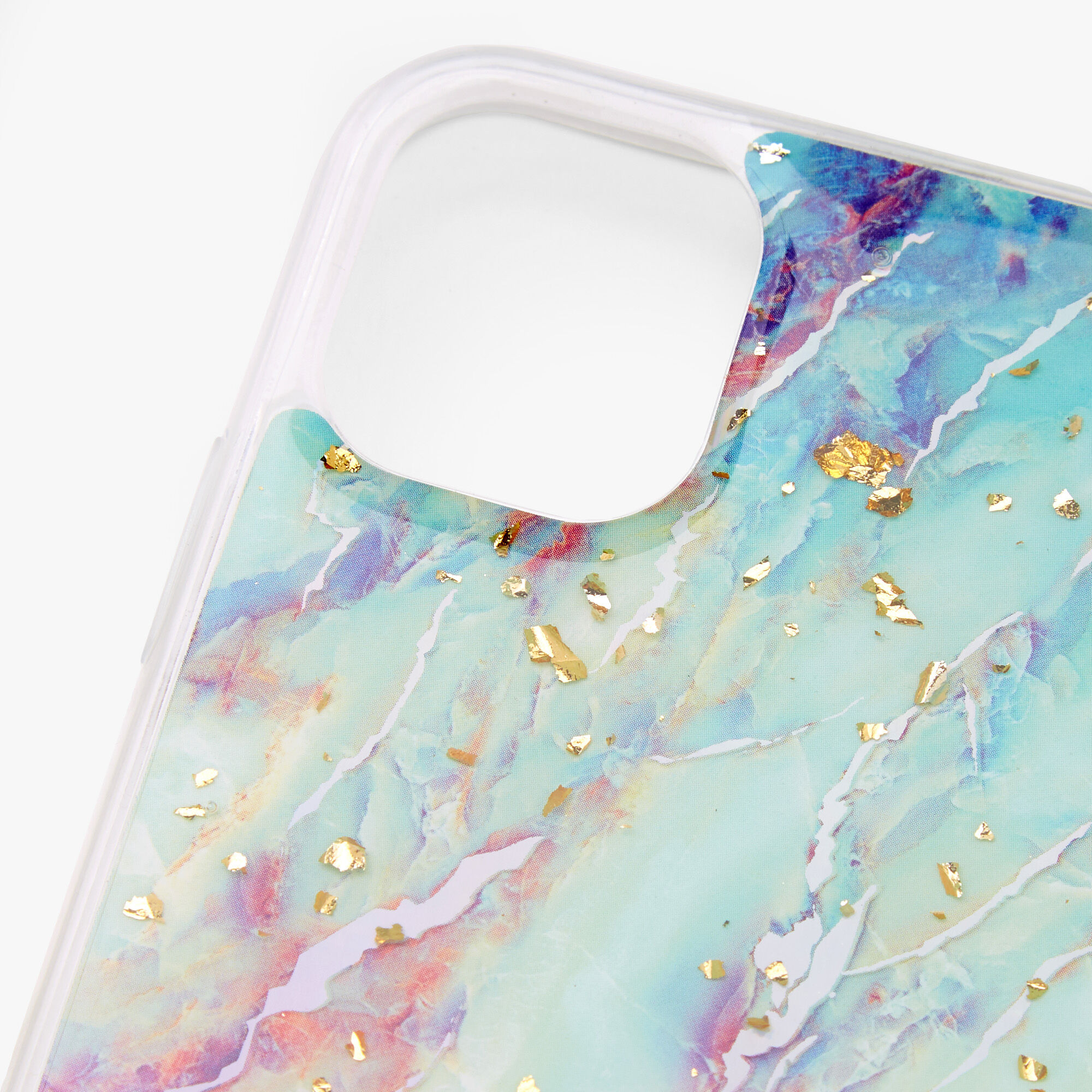 Coque de portable effet marbré pastel tachetée couleur dorée - Compatible avec iPhone® 11,