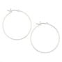 Silver 40MM Hinge Hoop Earrings,