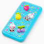 Bling Bubble Tea Fruit Cellphone Makeup Palette - Blue,