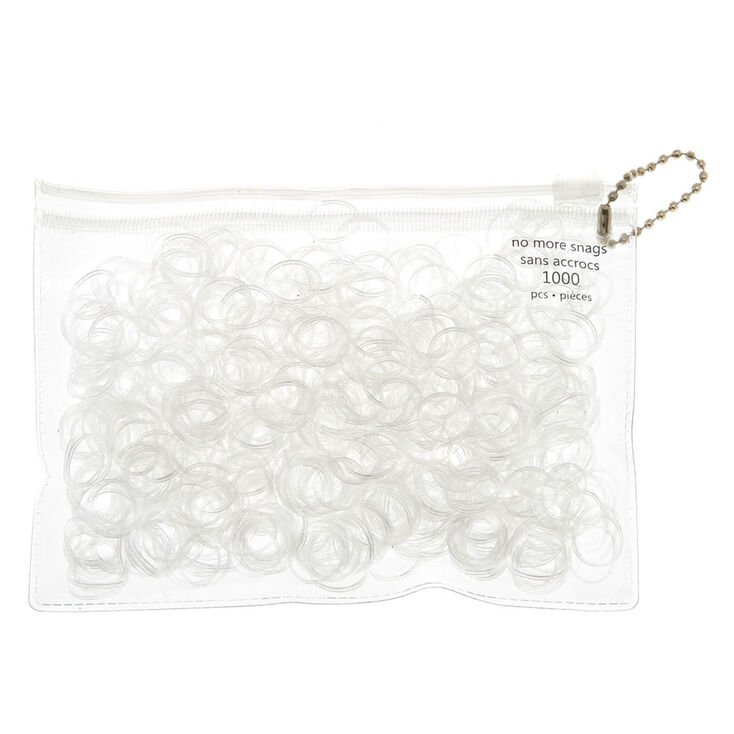 Clear No More Snag Mini Hair Ties - 1,000 Pack,