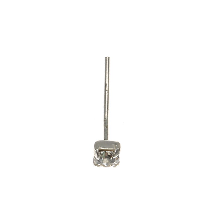 Piercing de nez carr&eacute; couleur argent&eacute;,